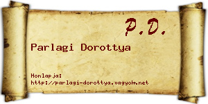 Parlagi Dorottya névjegykártya